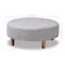 Baxton Studio Vinet Light Gray Upholstered Natural Wood Cocktail Ottoman 153-9200 - alternate 3